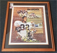 Autographed Jim Brown Print Browns Art Cleveland