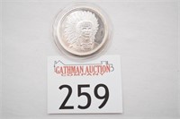 1 oz .999 Fine Silver Coin- Indian Head