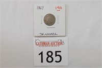 3 Cent Nickel 1867