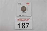 3 Cent Nickel 1865