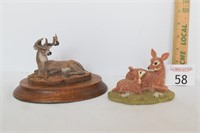 2 Deer Sculptures