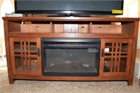 Entertainment Center w/ Built-In Fireplace