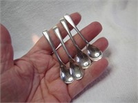 4 Vintage Salt Dip Spoons Made in England 2&3/4"