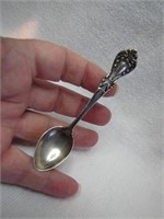Vtg Ornate Sterling Silver Demitasse Spoon 3&7/8"
