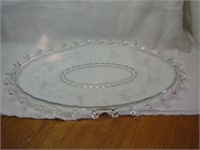 Vtg Heisey Lariat Oval Platter (etched pattern)