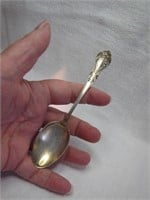Vintage Ornate Sterling Silver Teaspoon 5&3/8"