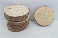 Bestoyard 10-Pc Wood Log Slice Coasters, ~3"