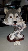 WOLF SCULPTURE BY THE GIOVANI COLLECTION
