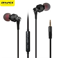 Awei ES-50TY In-Ear Headphones with Mic, Black
