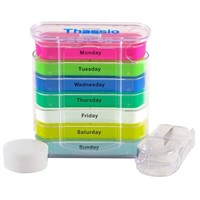 "As Is" Thassio Weekly Pill Organizer Box with