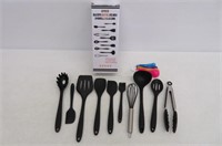 10-Pc Silicone Utensil Set w/ Overmold Solid Core