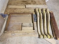 OAK LIBRARY TABLE , ALL PARTS TO BE ASSEMBLED