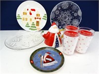 Christmas Platters, Coke Cups, & Teapot