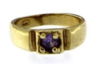 14kt Gold Natural Amethyst Baby's Ring