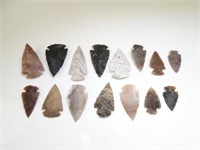 Collection of (15) Native Indian Arrowheads