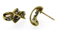 14kt Gold Diamond Designer Earrings