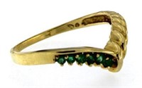 14kt Gold Natural Emerald Dinner Ring