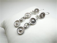 Vintage Taxco 925 Silver Dangle Earrings