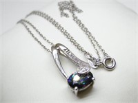 925 Silver Mystic Gemstone Pendant Necklace