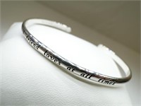 925 Silver Friendship Cuff Bracelet