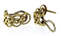 14kt Gold Designer French Lock Earrings