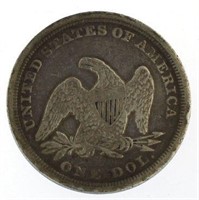 RARE 1843 Seated Liberty Silver Dollar