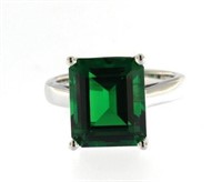 Emerald Cut 4.00 ct Emerald Solitaire Ring