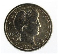 1892 Barber Silver Quarter *Key Date