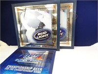 (3) Framed Bud Light Beer Signs