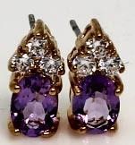 Genuine 2.00 ct Amethyst Earrings