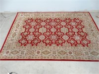 Large Red/White Area Rug Palladio Collection
