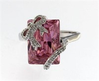 Radiant Cut 6.50 ct Pink Sapphire Dinner Ring