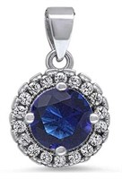 Gorgeous 2.50 ct Sapphire Solitaire Pendant