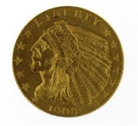 1908 Indian Head $2.50 Gold Piece