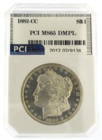 1882 MS65 DMPL Carson City Morgan Silver Dollar