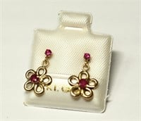 $160 10K Ruby Earrings