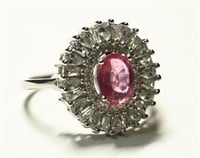 $300 St. Silver Ruby Ring