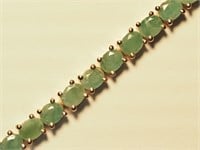 $1300. S/Silver Natural Emeralds with Rose Gold Pl
