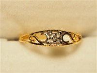 $300. 10KT Gold Diamond Baby Ring