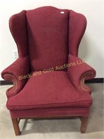 Maroon Wing Back Chair