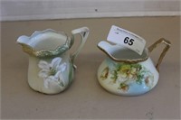 R S PRUSSIA AND ROYAL RUDDOLSTADT CREAMERS