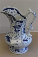 BLUE AND WHITE WATER PITCHER
