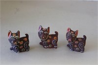 SELECTION OF POTTERY SMALL DOGS