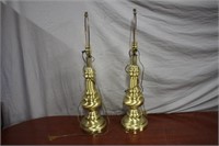 Pair of Matching Brass Table Lamps