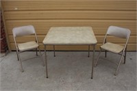 Vintage Samsonite Collapsible Card Table & Chairs