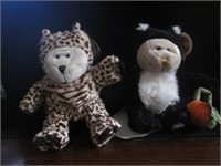 2 Starbucks Bears Dressed as Leopard & Cat