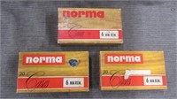 x3 vintage boxes of 6mm rem 60rds total reloads