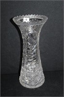 Cut Glass Vase w/ rim chip