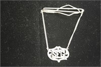 Tie Bar with Hanging SFG, Sterling