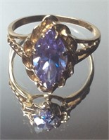 1.75DWT 10kt YELLOW GOLD W PURPLE AMETHYST